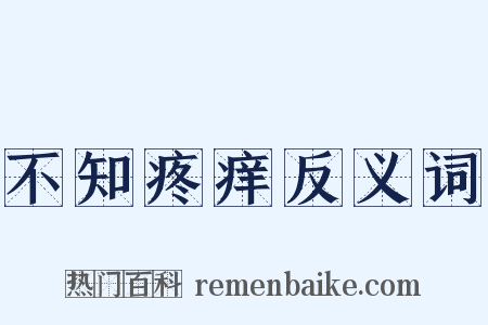 不知疼痒反义词是什么意思的图片